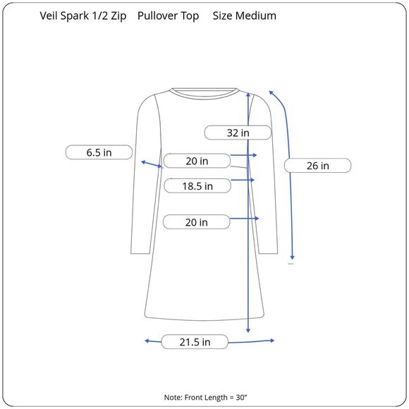 Veil Garments Spark Half-Zip Pullover Black Size Medium Athletic Stretch Modest - Picture 4 of 9